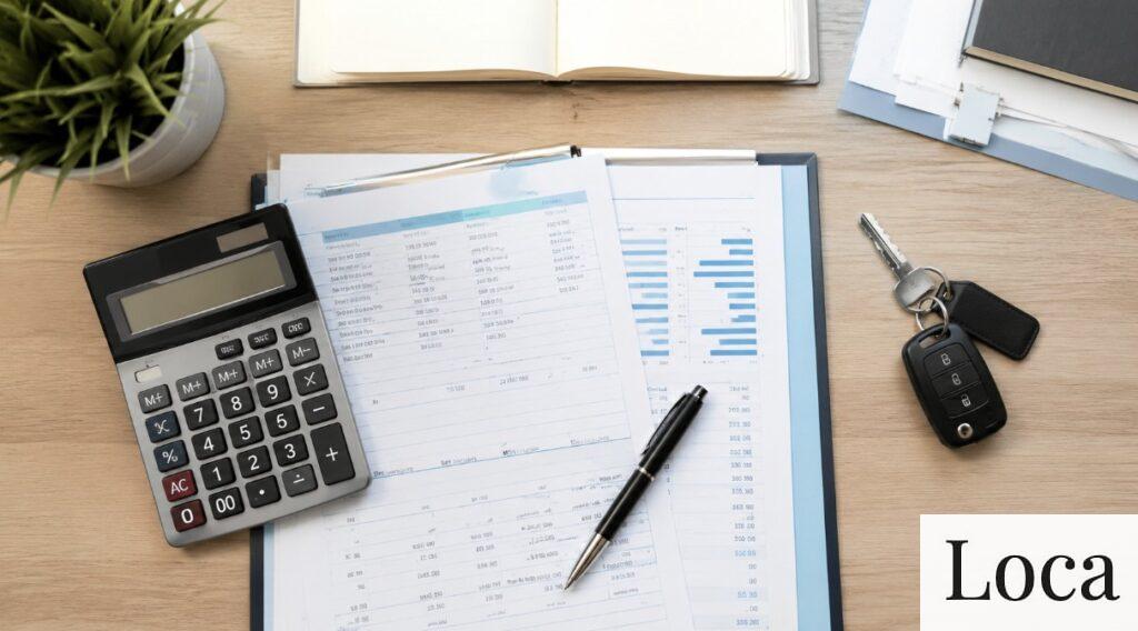 Documentación y cálculos para revisar una financiación con coche